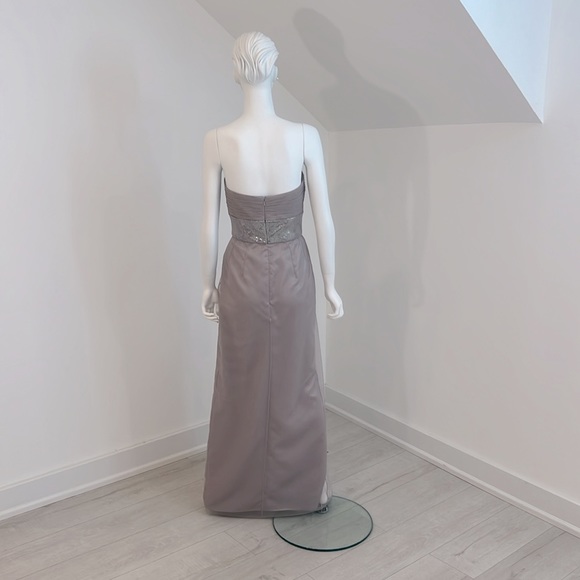 DESSY SAMPLE SALE bridesmaid 2848 Taupe SIZE 10 Stretch Tulle/Sequine pristine - Picture 5 of 8